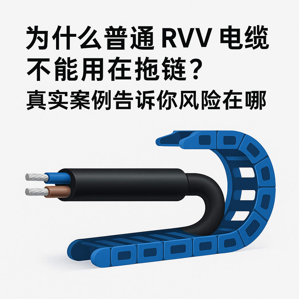 为什么通俗 RVV 电缆不可用在拖链？？？？？？真实案例告诉你危害在哪