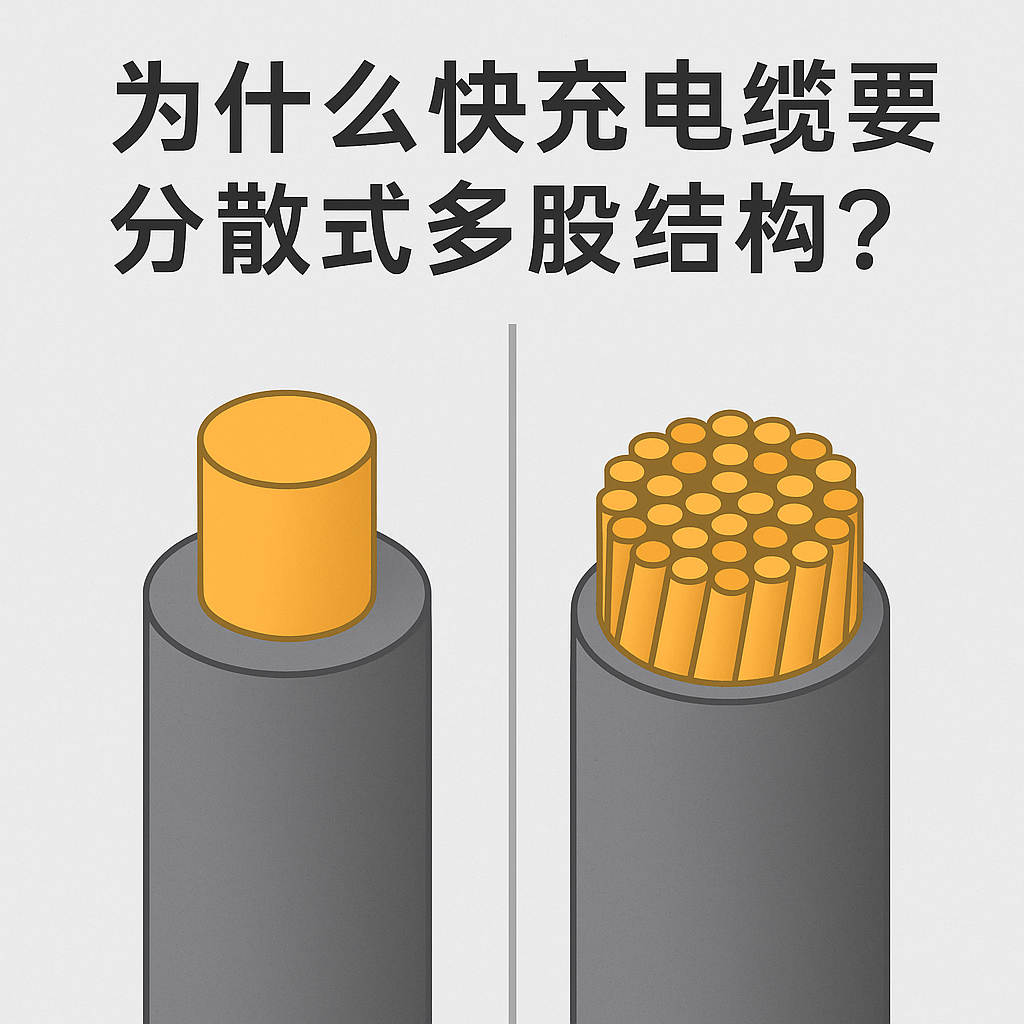 为什么快充电缆要接纳疏散式多股结构？？？？？焦点缘故原由着实有 5 个